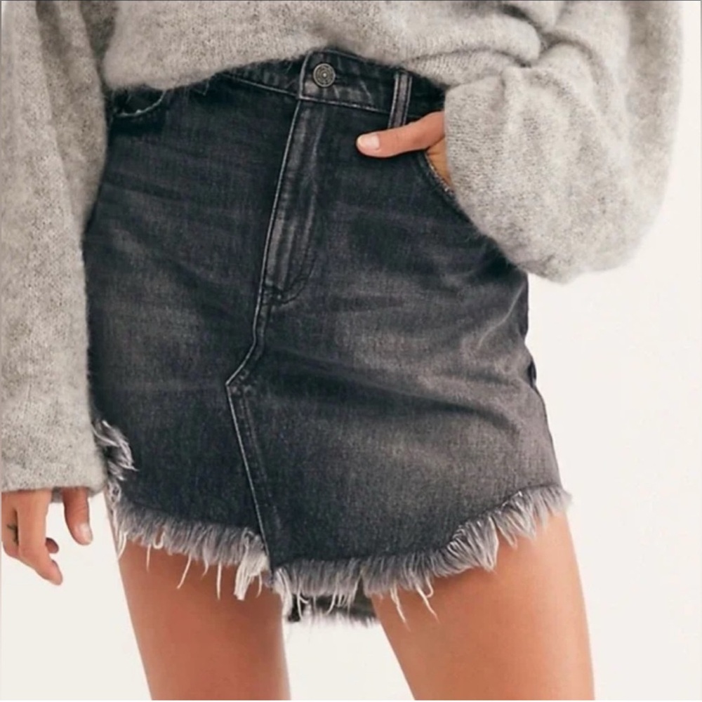 NWT Free People -We the Free Bailey Fringe Hem Mini-Maverick